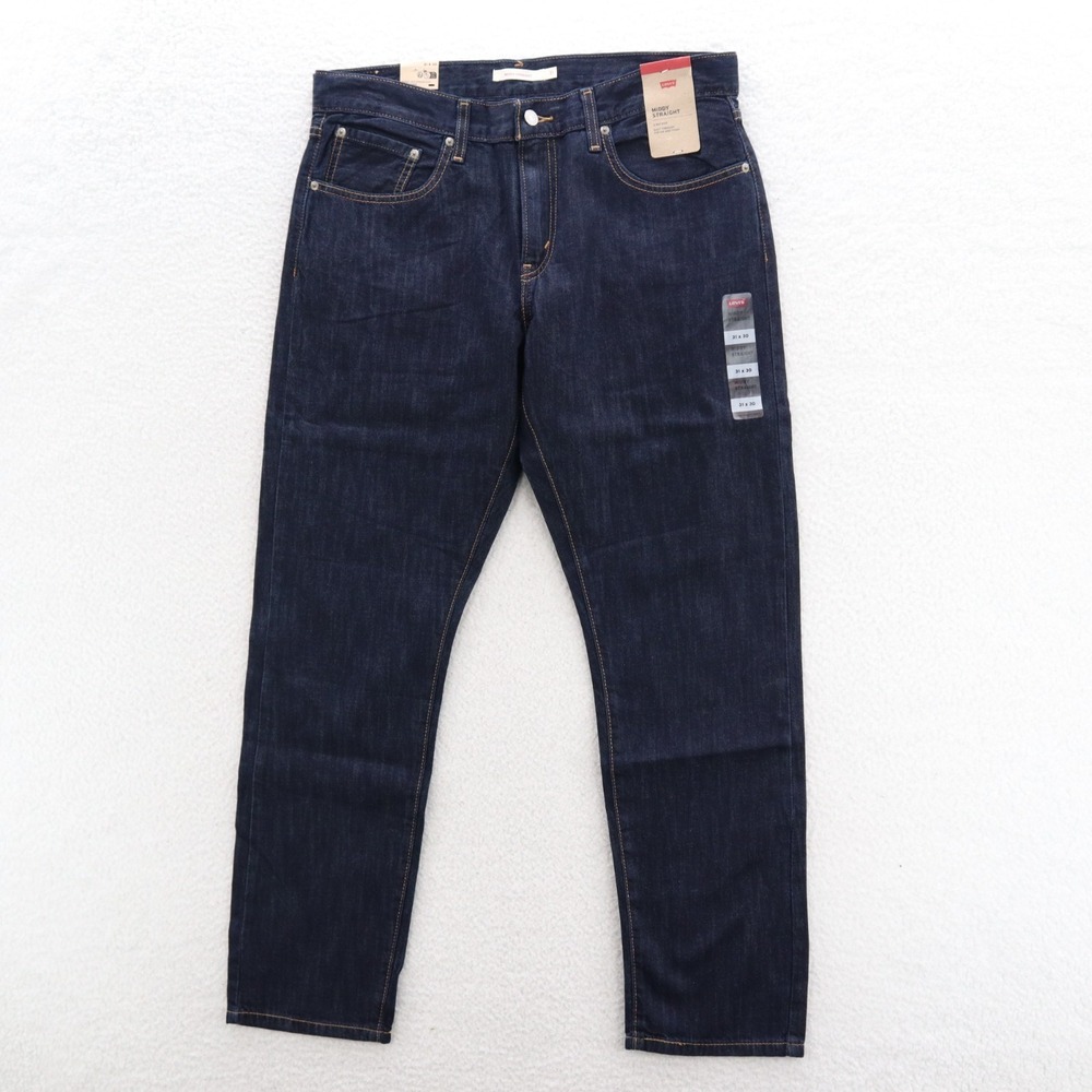 Levis Jeans Womens 31 Blue Middy Straight Dark Wash Mid Rise Indigo Denim 90s